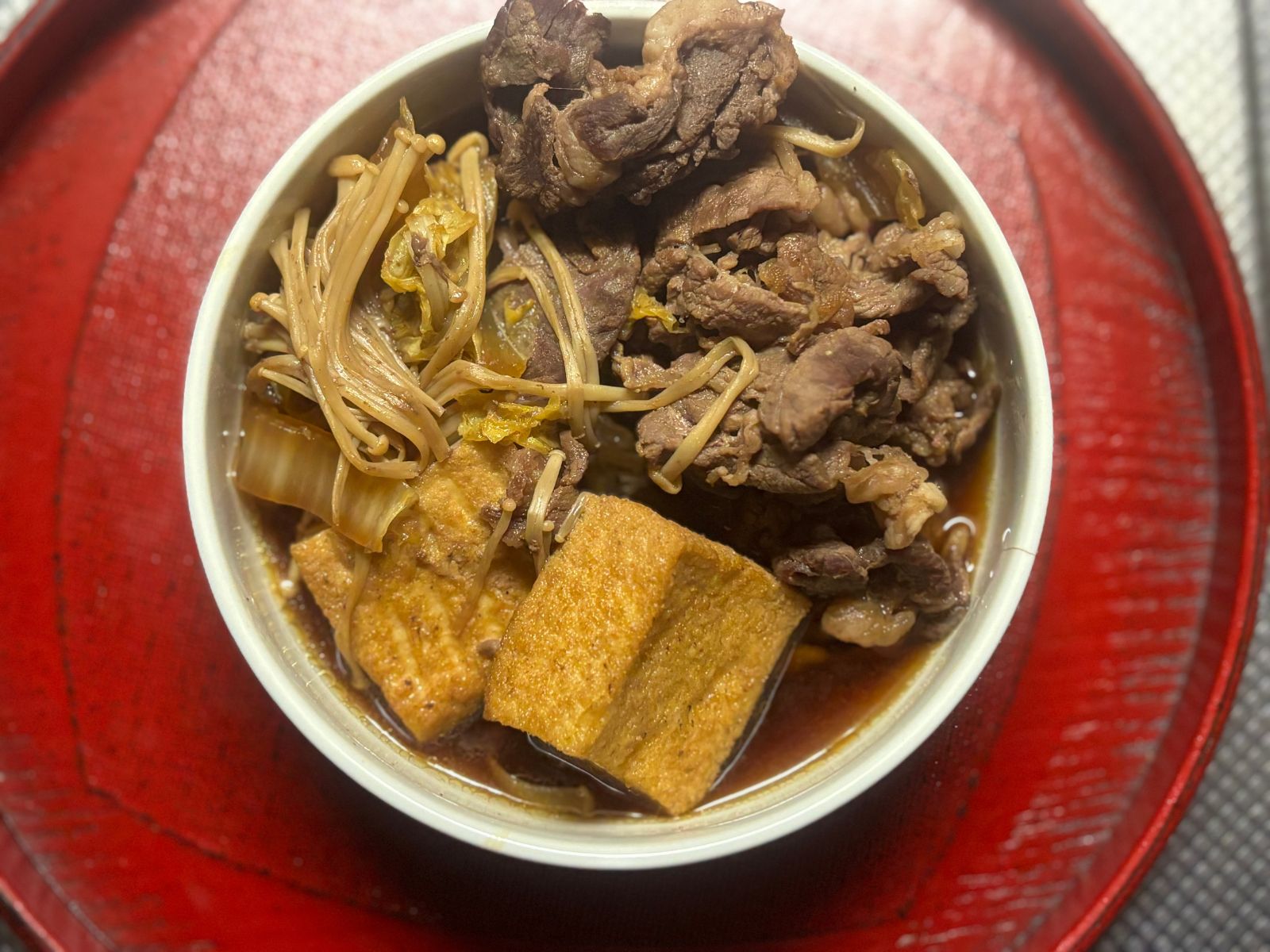 山口祐加「週３レシピ」実際に作ってみた肉豆腐写真